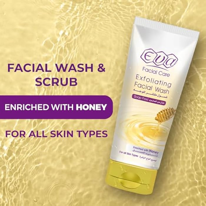 Eva Skin Care - Exfoliating Face Wash with Honey, Soap Freee, 150ml - Image 2